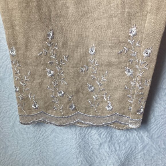 Real Comfort by CHADWICK'S 2-pc Set Sleeveless Top & Pants Embroidered size 10P - Picture 12 of 16